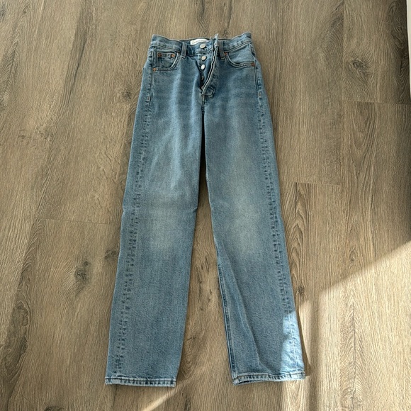 Denim Forum Arlo Hi-Rise Straight Jeans - Picture 1 of 4